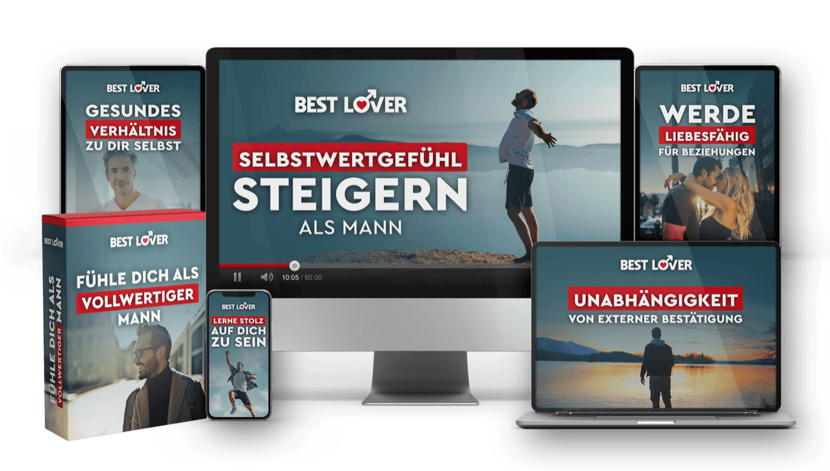 Mockup zum Kurs Selbstwertgefühl steigern für Männer